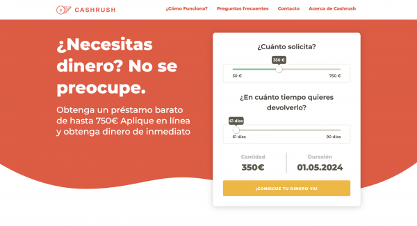 Cashrush - Préstamos hasta 750 €